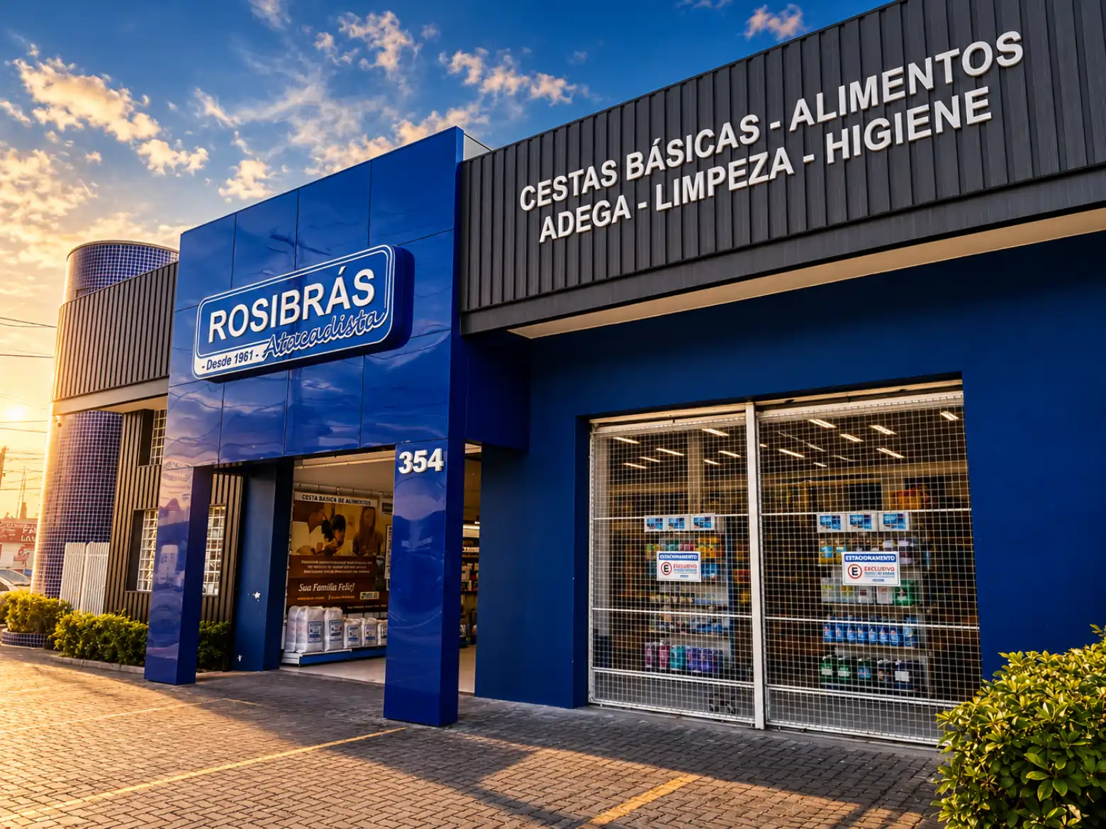 Fachada da Rosibrás Atacadista em Paranaguá